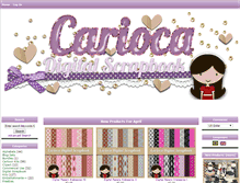 Tablet Screenshot of cariocadigitalscrapbookshop.com